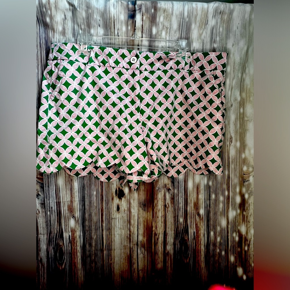 Preppy pink and green shorts